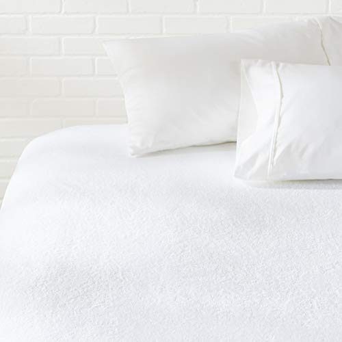 Amazon Basics Hypoallergenic Waterproof Fitted Mattress Protector Cover - King
