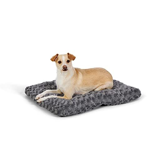 Amazon Basics Pet Dog Bed Pad, 23 x 18 x 2.5 Inch - X-Small, Gray Swirl