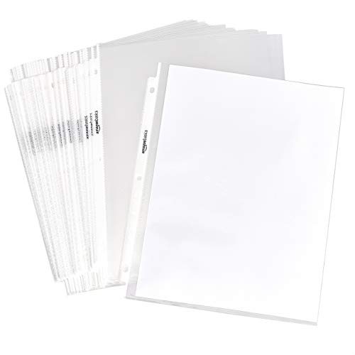 Amazon Basics Sheet Protector - Non-Glare, 100-Pack