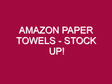 Amazon Paper Towels – STOCK UP!