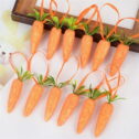 Amazon cross-border hot 9cm bright powder lanyard carrot Easter party foam decorations