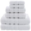American Soft Linen Bath Towel Set 100% Turkish Cotton Luxury 6 Piece Towel Set, 2 Bath Towels, 2 Hand Towels...