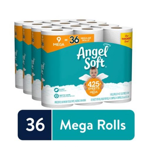 Angel Soft Toilet Paper, 36 Mega Rolls (= 144 Regular Rolls)
