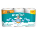 Angel Soft Toilet Paper, Linen, 12 Mega Rolls (= 48 Regular Rolls)