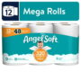 Angel Soft Toilet Paper, 12 Mega Rolls