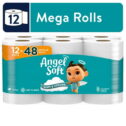 Angel Soft 2-Ply Toilet Paper, 12 Mega Rolls