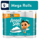 Angel Soft 2-Ply Toilet Paper, 9 Mega Rolls