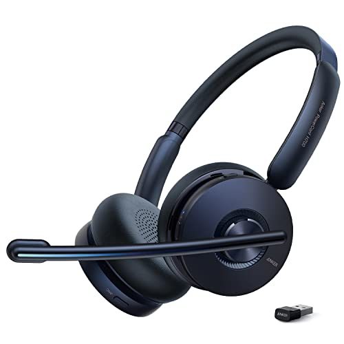 Anker PowerConf H700, Bluetooth Headset with Microphone, Active Noise Cancelling, Audio Recording and Meeting Transcription, AI-Enhanced Calls, Compatible with Conference...