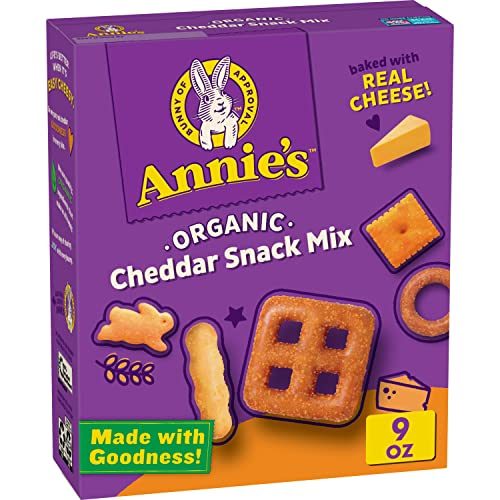 Annie's Organic Assorted Crackers and Pretzels Cheddar Snack Mix, 9 oz