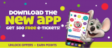 Chuck E Cheese New Rewards App! FREE 500 Tickets!