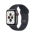Apple Watch SE GPS + Cellular, 40mm Space Gray Aluminum Case with Midnight Sport Band - Regular