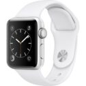 Apple Watch Series 3 (GPS, 38MM) Silver Case + White Sport Band - Renewed