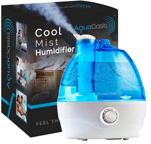AquaOasis™ Cool Mist Humidifier {2.2L Water Tank} Quiet Ultrasonic Humidifiers for Bedroom & Large room - Adjustable -360° Rotation Nozzle,...