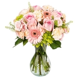 Arabella Bouquets Fresh Cut Sweet Angel Flowers with Vase, Pink MOTHERS DAY DEAL!