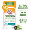 ARM & HAMMER Essentials Deodorant- Clean Juniper Berry- Wide Stick- 2.5oz- Made with Natural Deodorizers- Free From Aluminum, Parabens &...
