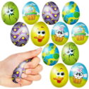 ArtCreativity Easter Decoration Squishy Toys -12 pc- Easter Egg Fidget Toys for Kids and Adults, Easter Basket Stuffers, Party Favor...