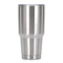 Aspire 30 Oz. Stainless Steel Tumbler, Double Walled Insulated Travel Cup with Resistant Lid, Keep Cold or Hot for Hours-Silver