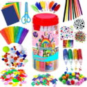Assorted Arts and Crafts Supplies for Kids- D.I.Y. Collage School Crafting Materials Supply Set, Craft Art Material Kit in Bulk...