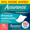 Assurance Premium XL Disposable Washcloths, 192 Ct