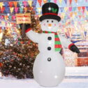 AsterOutdoor 8ft Christmas Decorations Built-in LED Outdoor Yard Lawn Lighted for Holiday Season, Quick Air Inflated, 8 Foot High, Snowman...