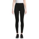 Athletic Works Women's Stretch Cotton Blend Ankle Leggings with Side Pockets
