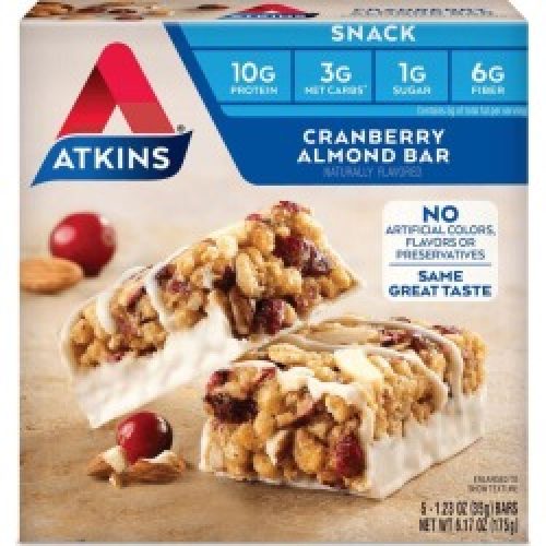 Atkins Cranberry Almond Bar - Snack 5 Bars