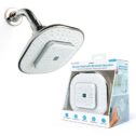 atomi 4.9” White Showerhead With Removable, Magnetic Bluetooth Speaker