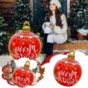 Augper Clearance Christmas Inflatable Decorated Ball Large Outdoor Christmas Ornaments Inflatable Ball Large Xmas Blow Ball Decorations for Outside Holiday...