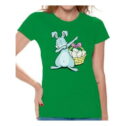 Awkward Styles Dabbing Easter Bunny Shirt for Women Easter Bunny Tshirt Easter Shirt for Women Happy Easter Easter Gifts for...