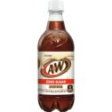 A&W Zero Sugar Root Beer Soda Pop, 20 fl oz, Bottle