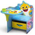 Baby Shark Chair Desk with Storage Bin - Ideal for Arts & Crafts, Snack Time, Homeschooling, Homework & More by...