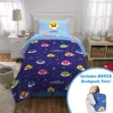 Baby Shark Kids 85 Thread Count 5 Piece Comforter Sets, Twin