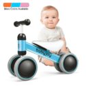 Babyjoy 4 Wheels Baby Balance Bike Children Walker No-Pedal Toddler Toys Rides Blue