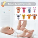 Baby Soft Rattle Toys, Hand Grab Sensory Shaker, Stuffed Animal, Infant Easter Basket Girls, Newborn Shower Gift for 2 3...
