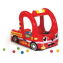 Banzai Rescue Fire Truck Play Center Inflatable Ball Pit, Includes 20 Balls, Toddlers 18 months and up