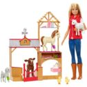 Barbie Career Sweet Orchard Farm Doll and Vet Playset, Blonde Hair