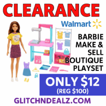 Barbie Make & Sell Boutique Playset Only $12 at Walmart (Reg $100) – Online Clearance Find!