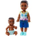 Barbie Skipper Babysitters Inc. Dolls, 2 Pack of Sibling Dolls Includes Small Toddler Doll & Baby Doll Figure in Diaper...