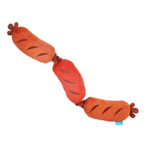 BARK Lickin' Links Dog Toy, Red With Brown - Barkfest in Bed