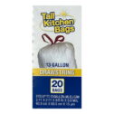 Basic Kitchen Trash Bags, 13 Gallon, 20 Bags (Drawstring)