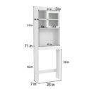 Bathroom Storage Cabinet, Over the Toilet Space Saver Shelf with Adjustable Rack - 4 Options