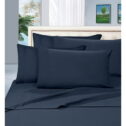 Bed Sheet Set 5-Piece Bed Sheet set, Deep Pocket, HypoAllergenic - Split King Navy Blue