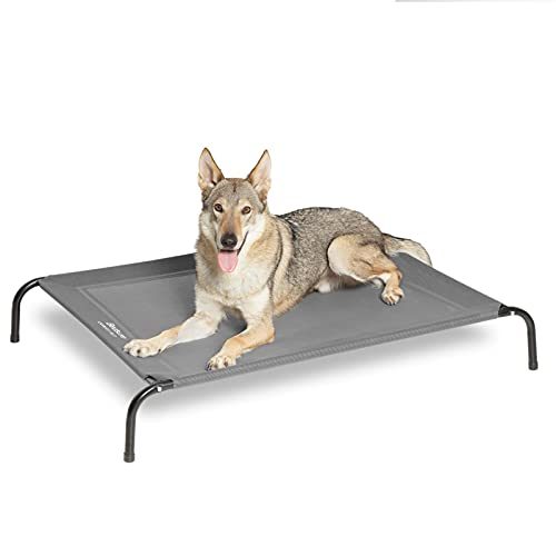 Bedsure Large Elevated Outdoor Dog Bed - Raised Dog Cots Beds for Large Dogs, Portable Indoor & Outdoor Pet Hammock...