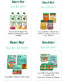 4 Brand New OTC One Time Coupon Codes For BeechNut Products