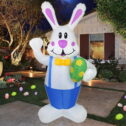 Beiou 6.3 ft Easter Inflatables Decoration happy Bunny & Eggs with LED Lights, Blow up Easter Decor for Indoor Outdoor...