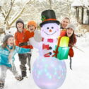 Beirui 5ft Christmas Inflatables Blow Up Yard Decorations, Upgraded Snowman Inflatable with Rotating LED Lights for Christmas Decorations Indoor Outdoor...