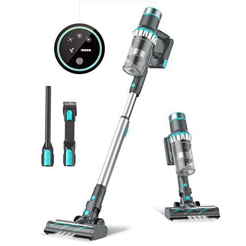 Belife Cordless Vacuum Cleaner, Stick Vacuum with 25Kpa Powerful Suction, 380W Brushless Motor, Up to 50mins Runtime, LED Display, 6...