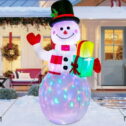 Belita 5ft Christmas Inflatables Blow Up Yard Decorations, Upgraded Snowman Inflatable with Rotating LED Lights for Christmas Decorations Indoor Outdoor...