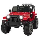 Best Choice Products 12V Ride On Car Truck w/ Remote Control, 3 Speeds, Spring Suspension, LED Light - Red