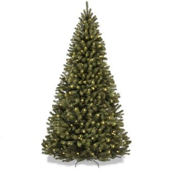 Best Choice Products 7.5ft Pre-Lit Spruce Hinged Artificial Christmas Tree w/ 550...